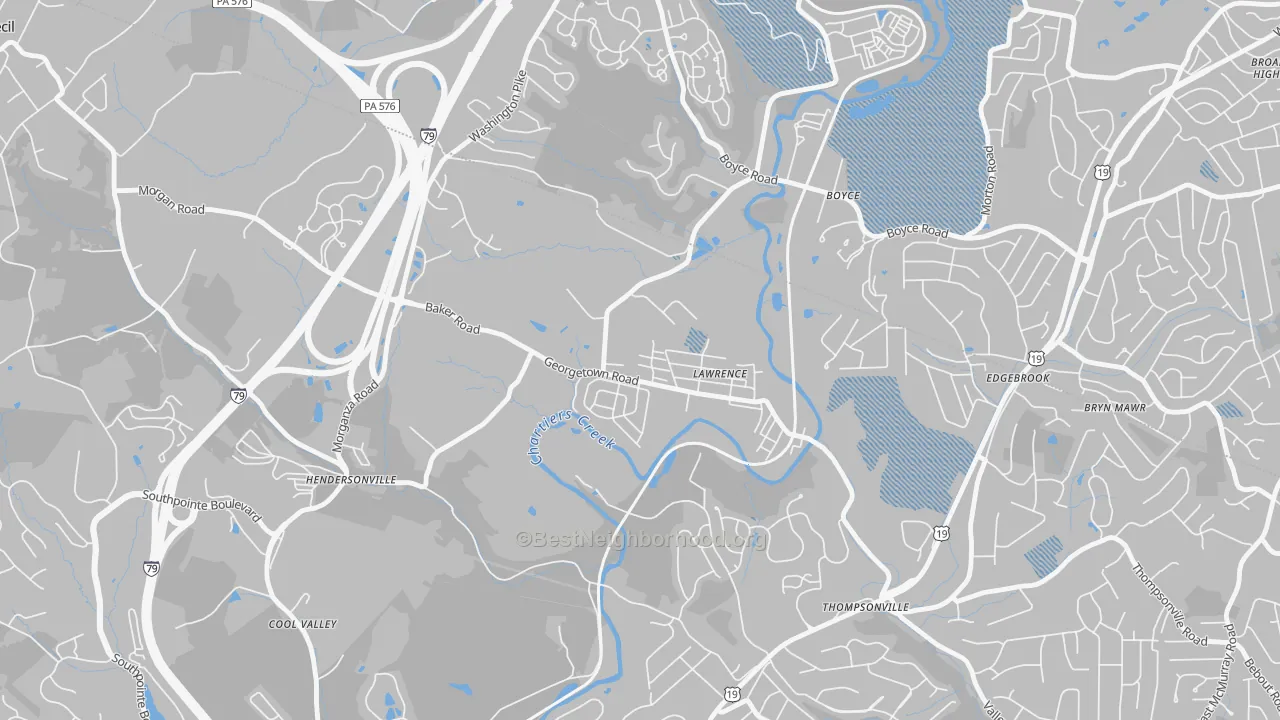 Transit Grade map of Lawrence, PA