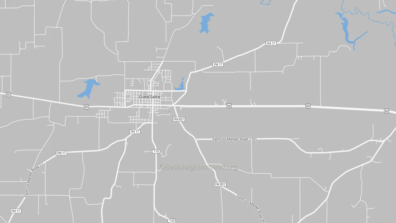 Transit Grade map of Lawrence Springs, TX