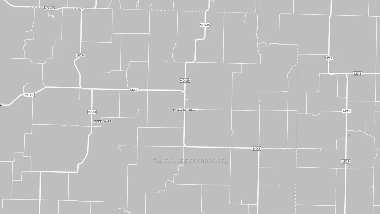 Transit Grade map of Lawrenceburg, MO