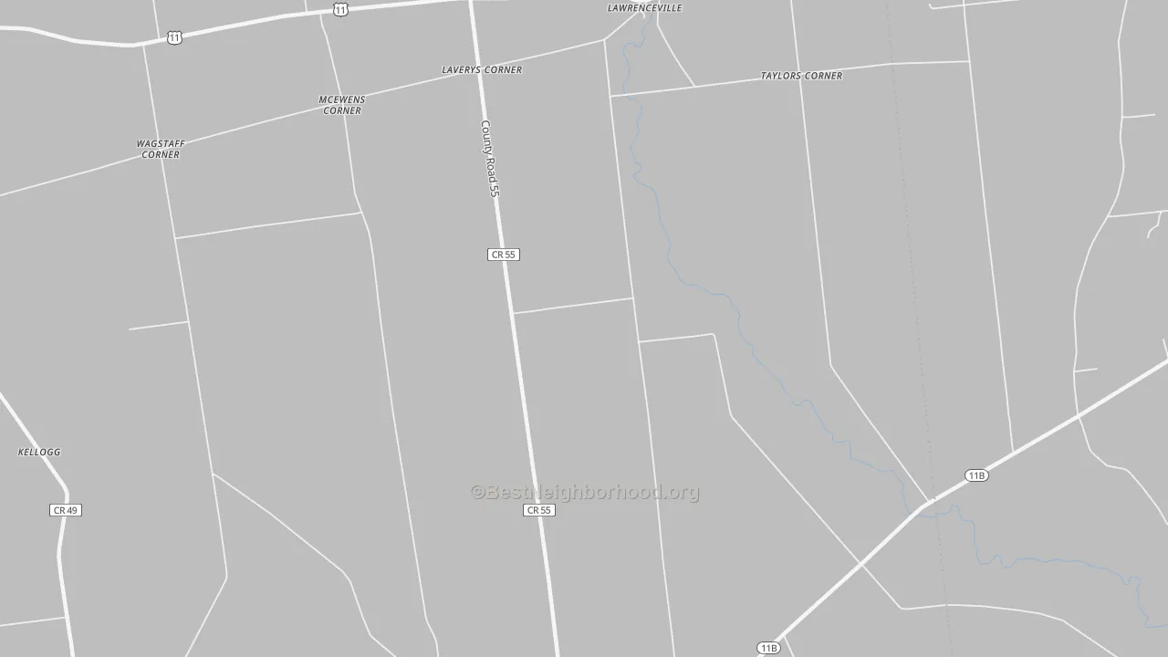 Transit Grade map of Lawrenceville, NY