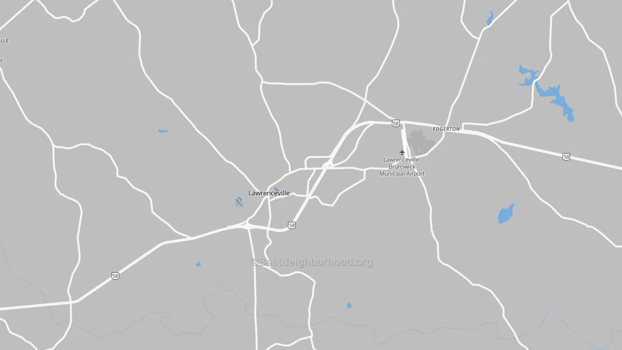 Transit Grade map of Lawrenceville, VA