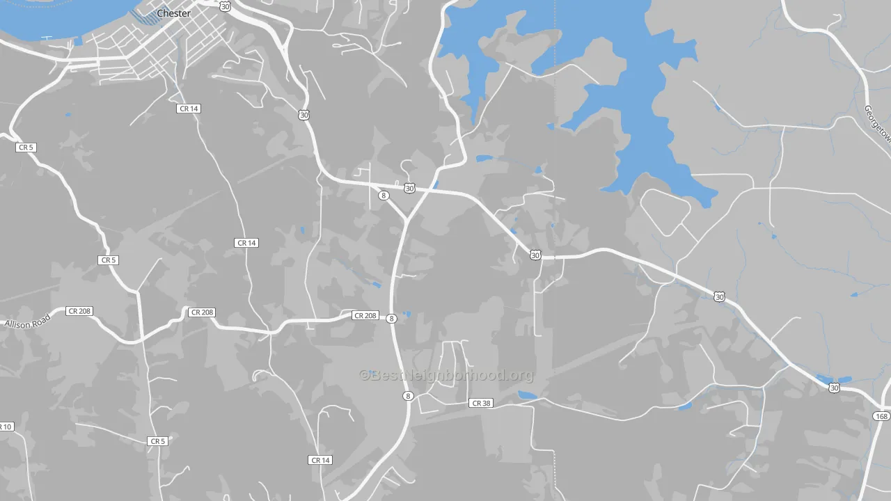 Transit Grade map of Lawrenceville, WV