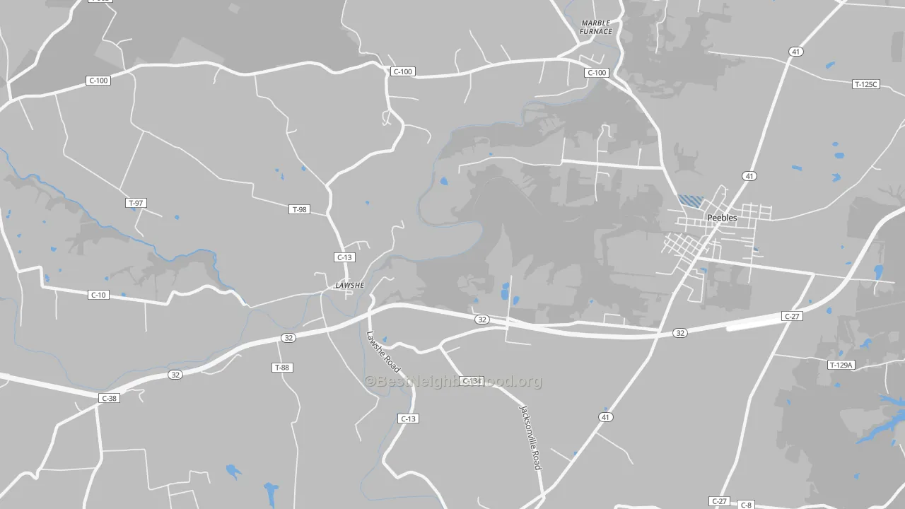 Transit Grade map of Lawshe, OH