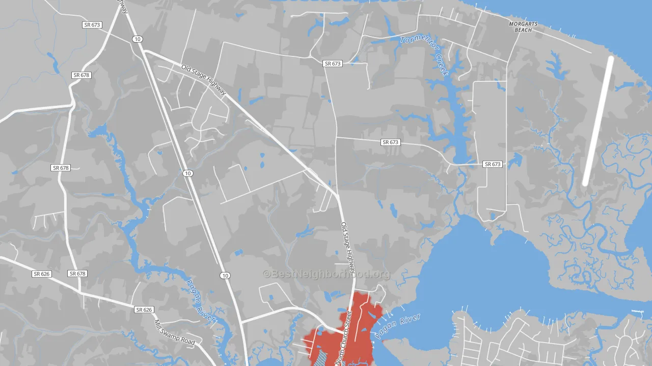 Transit Grade map of Lawson, VA