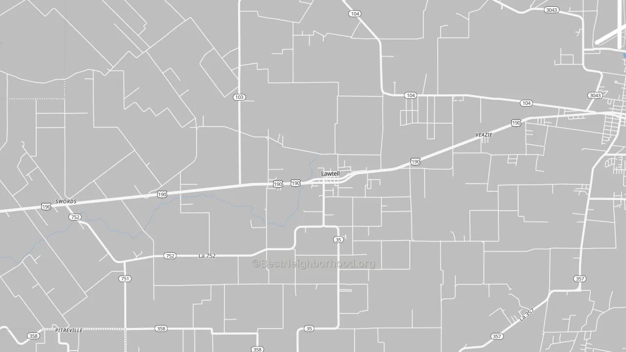 Transit Grade map of Lawtell, LA