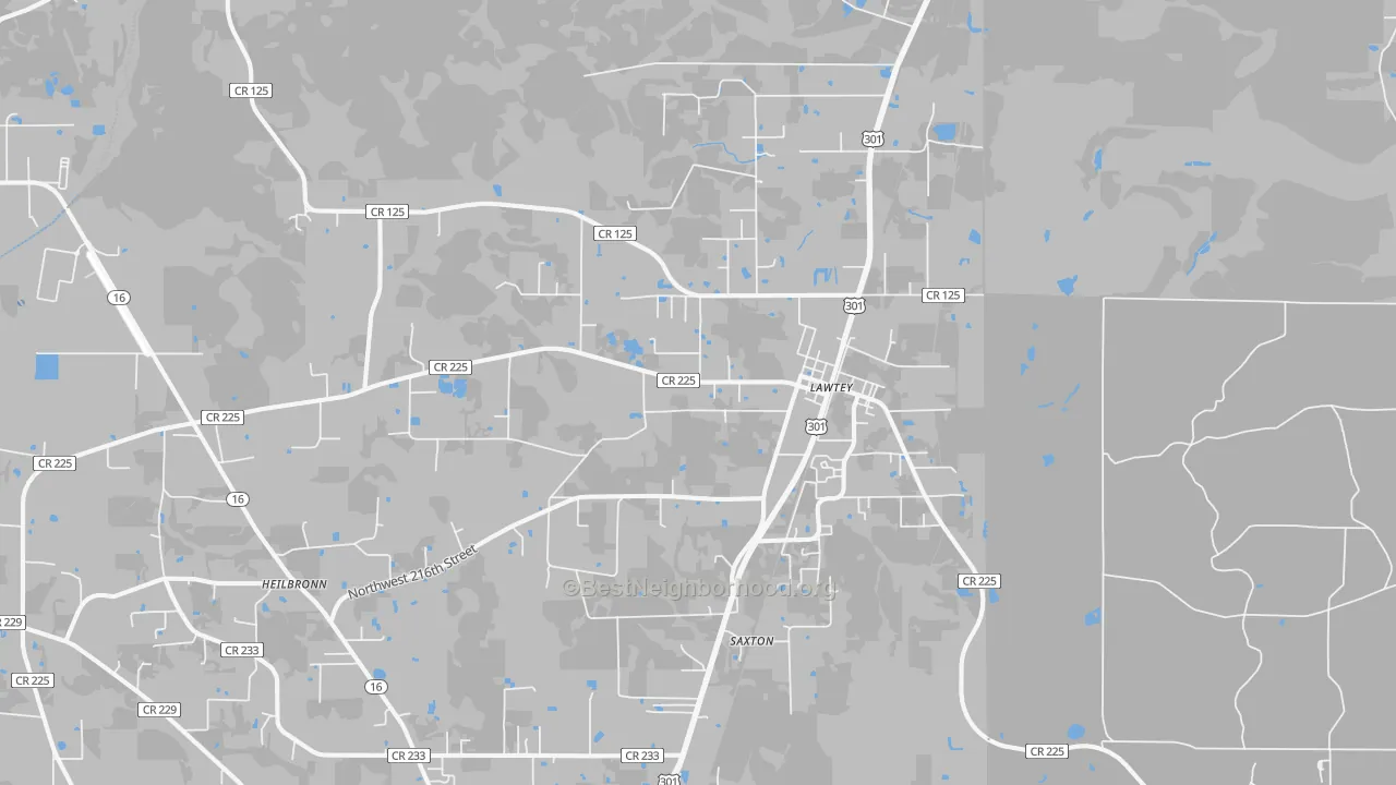 Transit Grade map of Lawtey, FL
