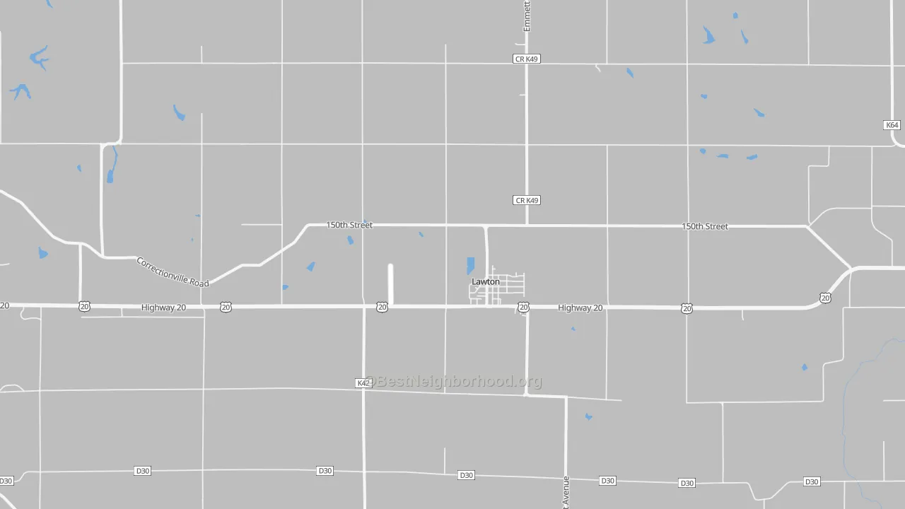 Transit Grade map of Lawton, IA
