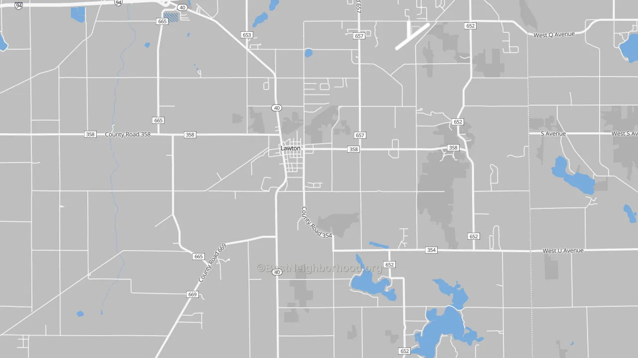 Transit Grade map of Lawton, MI