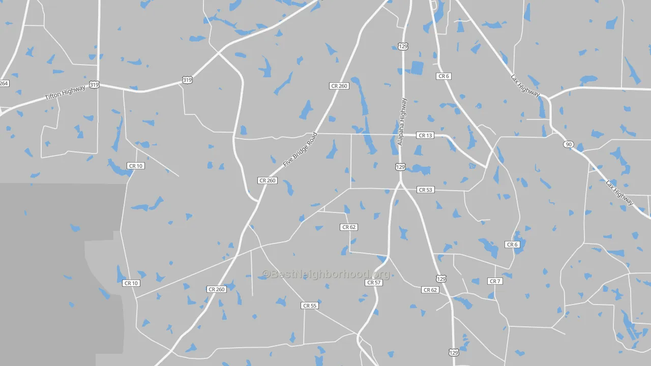 Transit Grade map of Lax, GA