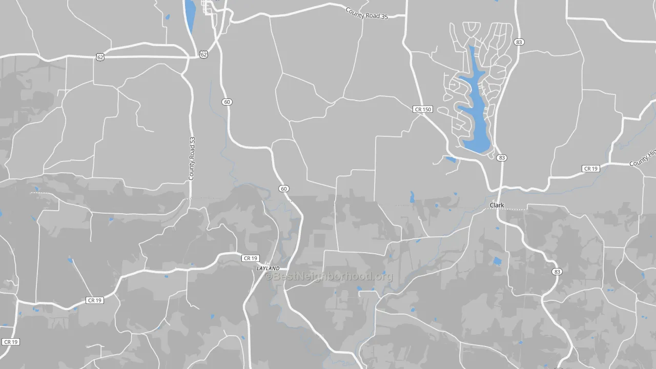 Transit Grade map of Layland, OH
