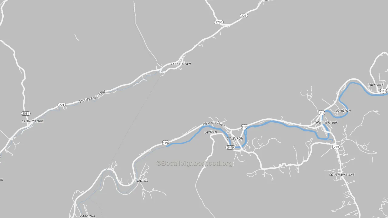 Transit Grade map of Layman, KY