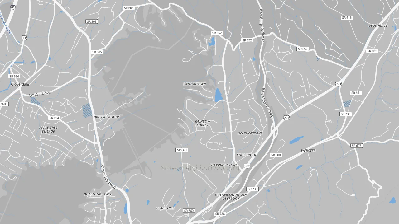 Transit Grade map of Laymantown, VA