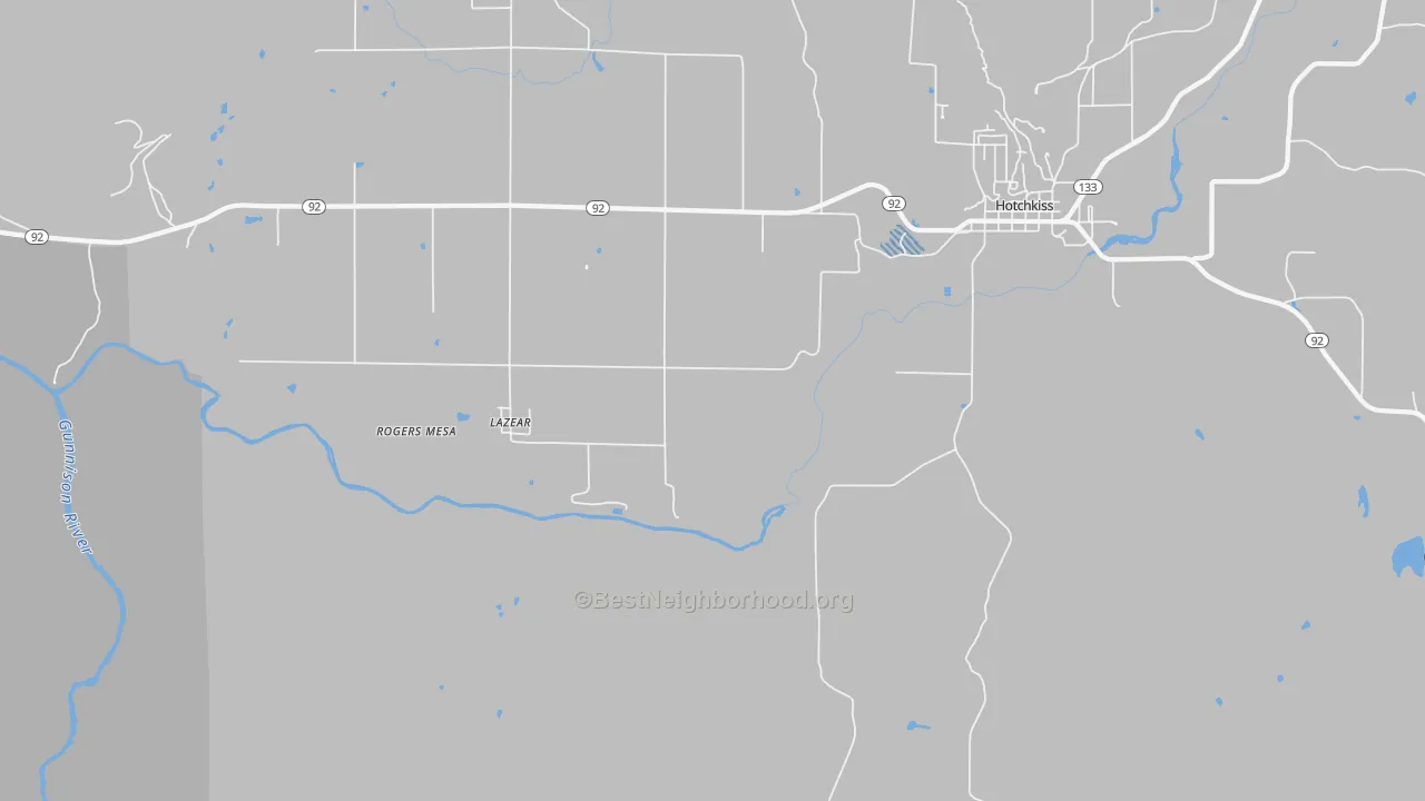 Transit Grade map of Lazear, CO