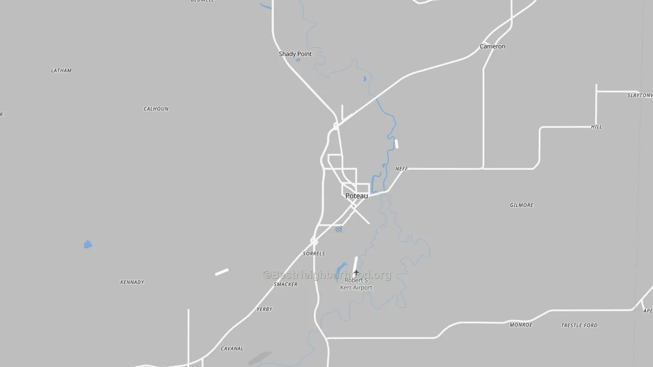 Transit Grade map of Le Flore County, OK
