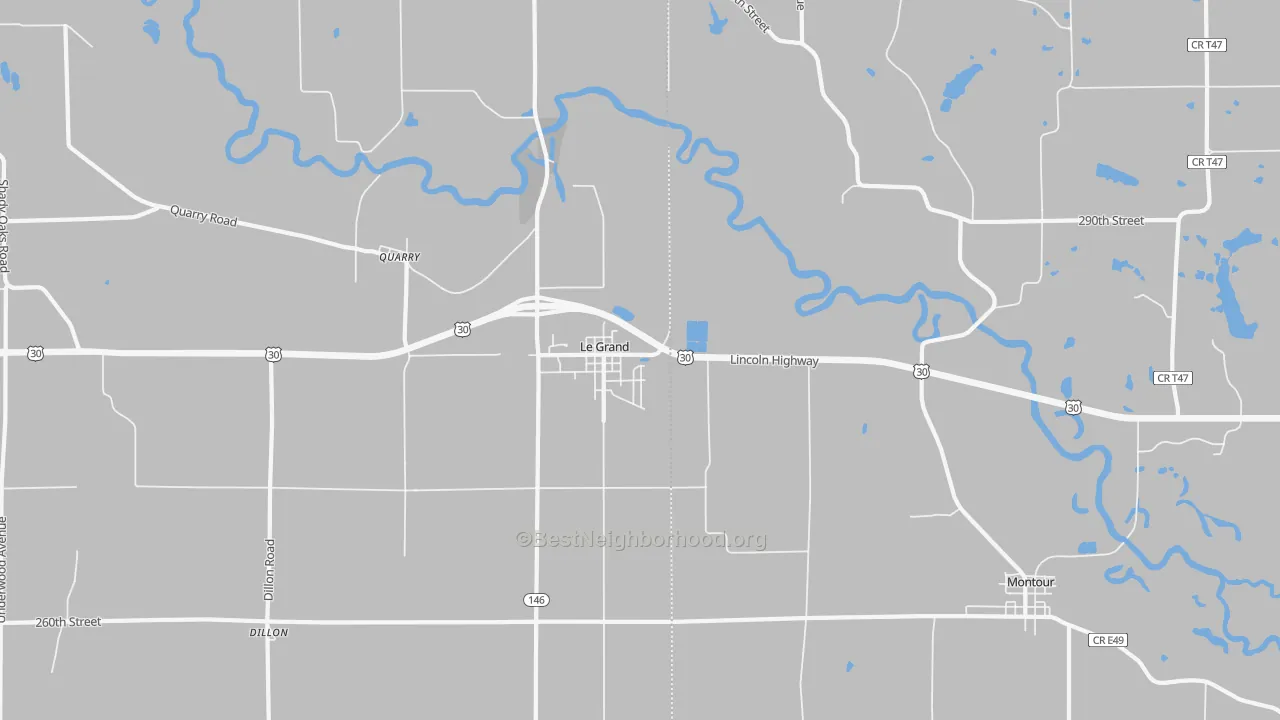 Transit Grade map of Le Grand, IA