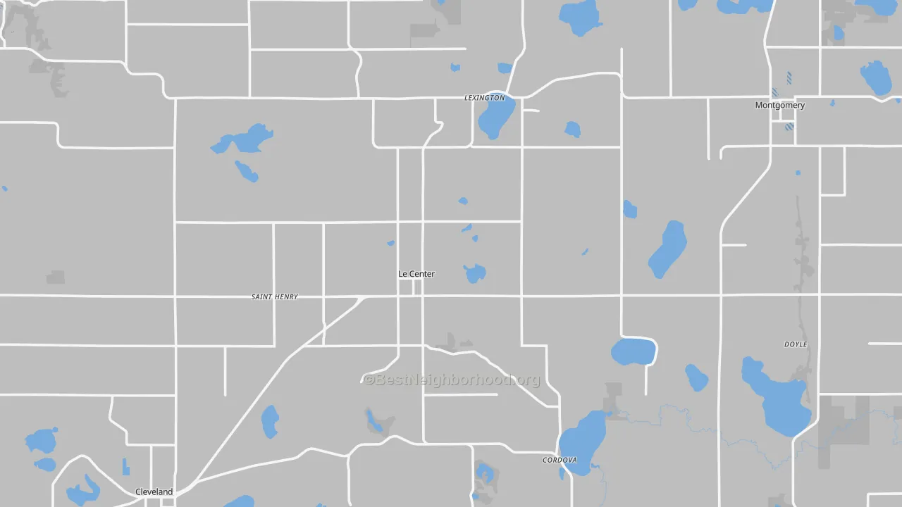 Transit Grade map of Le Sueur County, MN