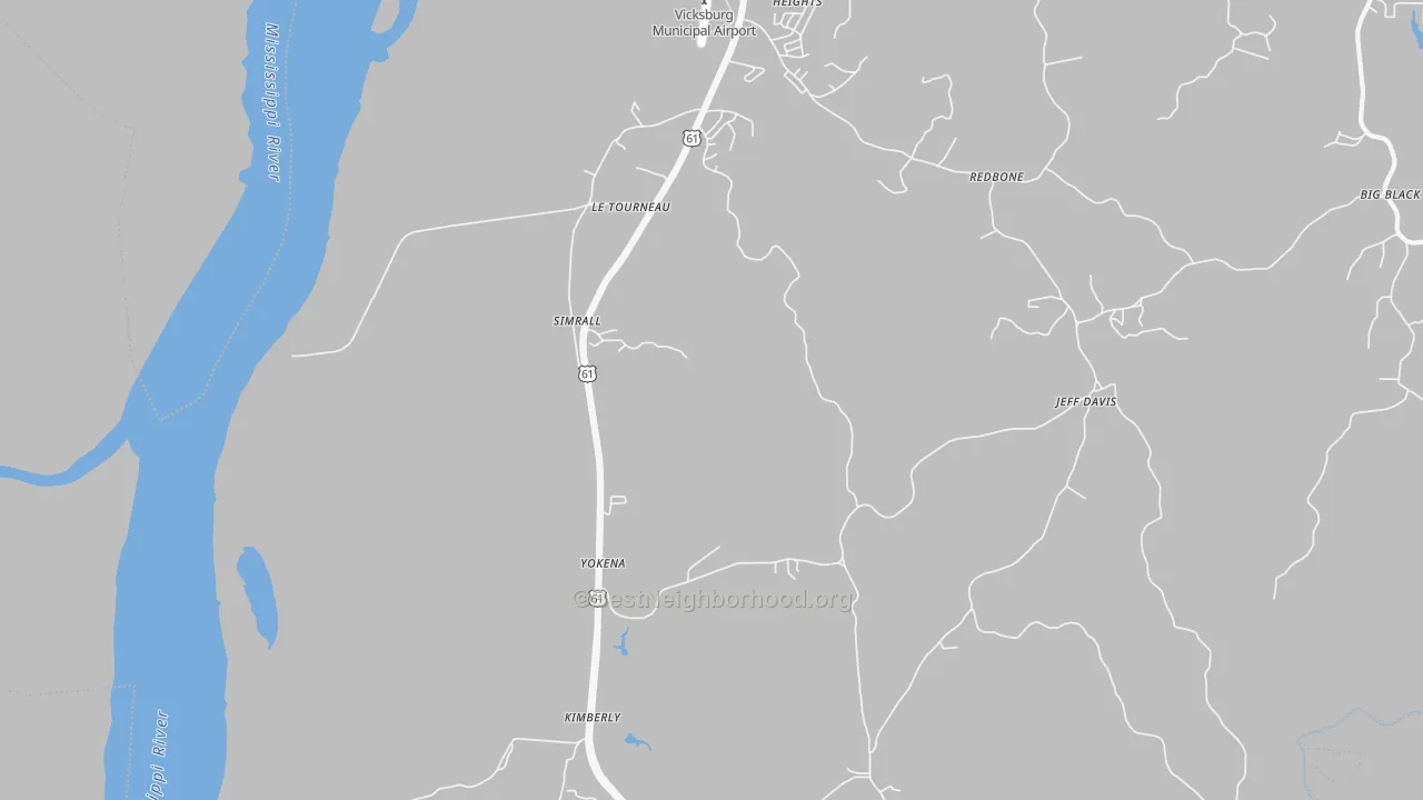 Transit Grade map of Le Tourneau, MS