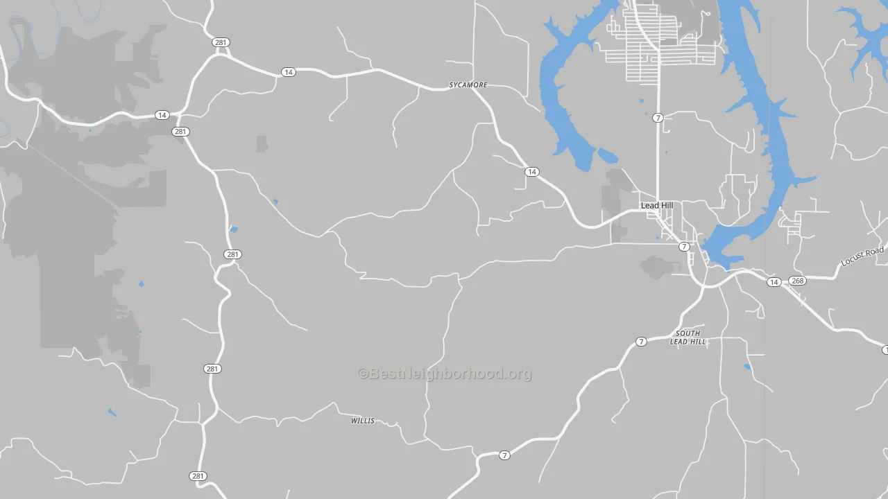 Transit Grade map of Lead Hill, AR