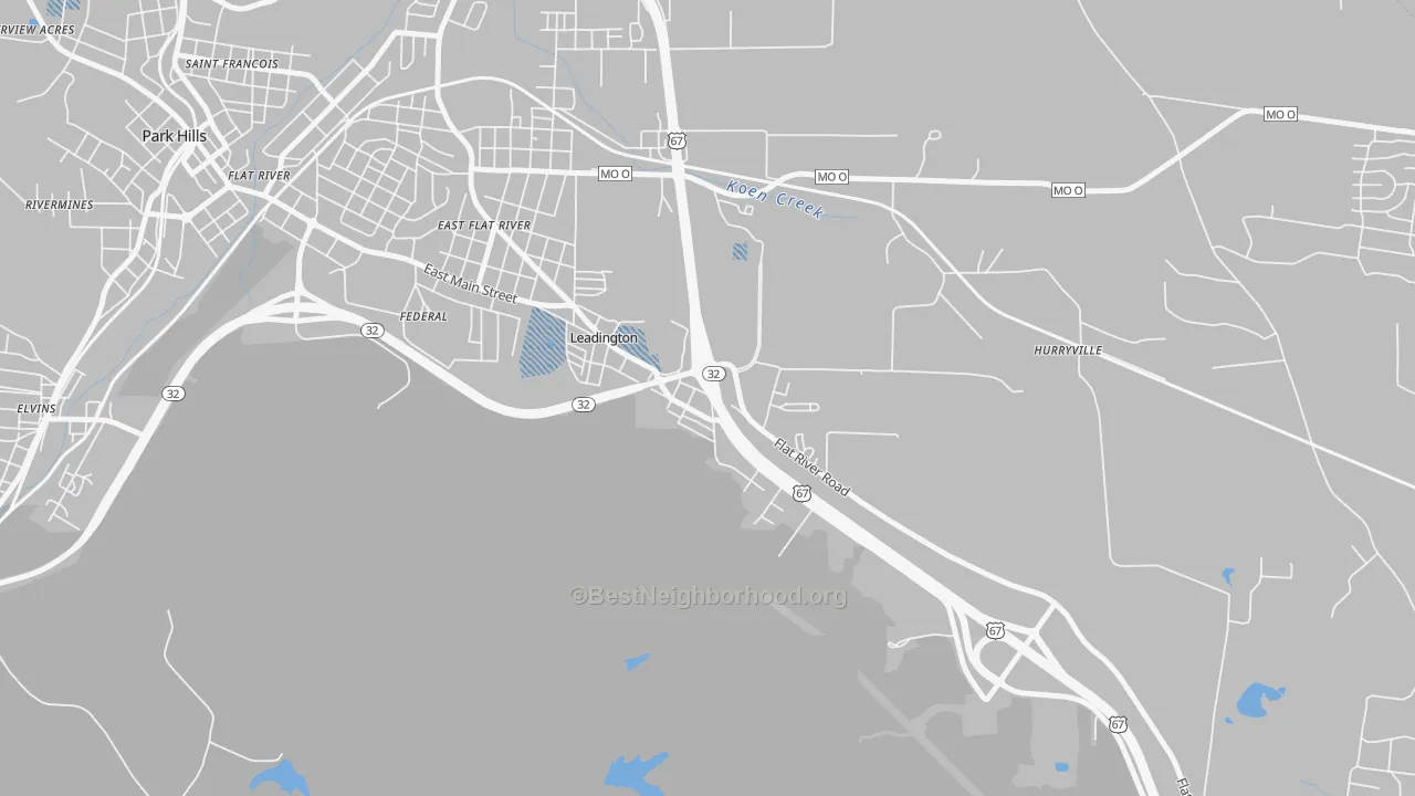 Transit Grade map of Leadington, MO
