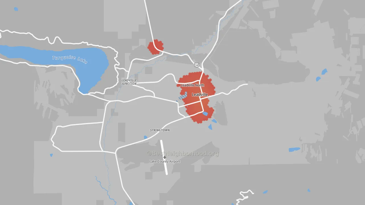 Transit Grade map of Leadville, CO