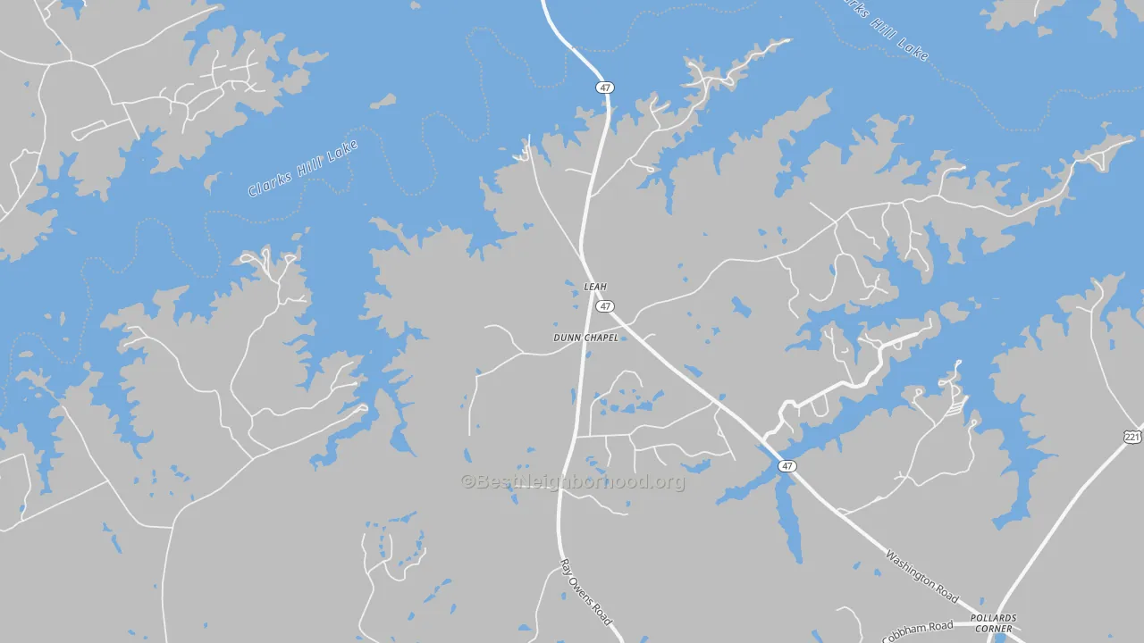 Transit Grade map of Leah, GA