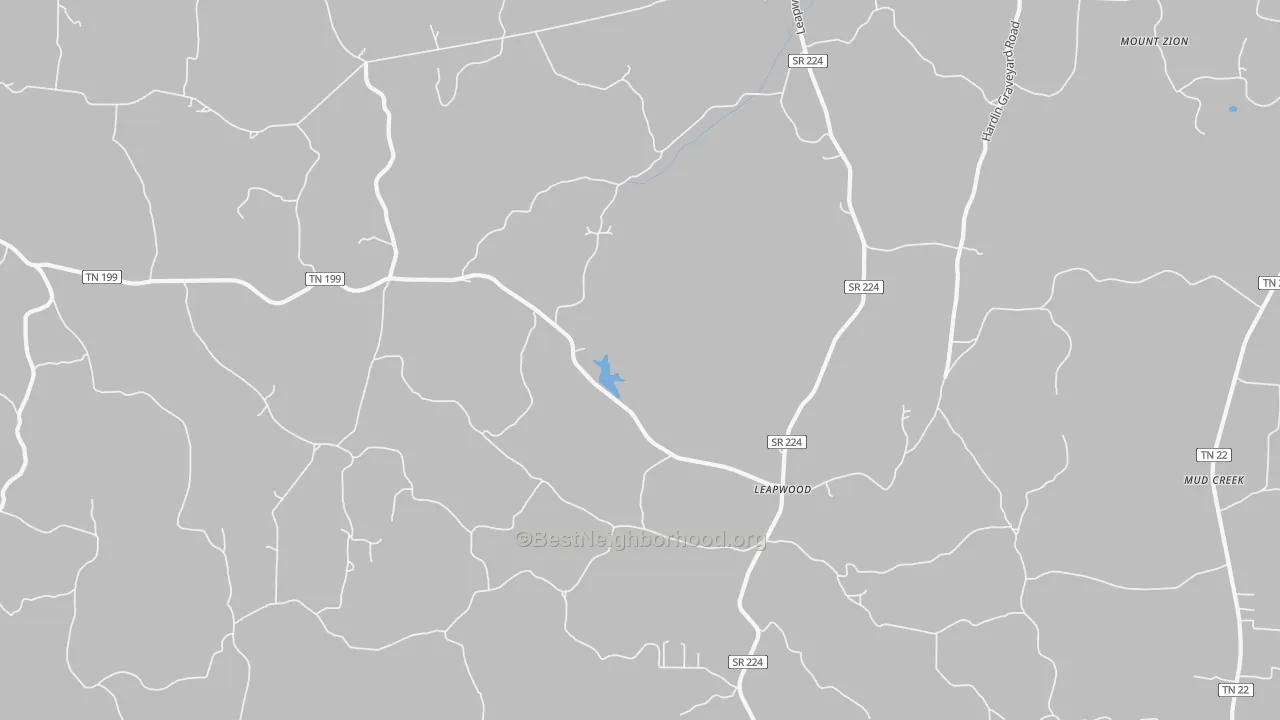 Transit Grade map of Leapwood, TN