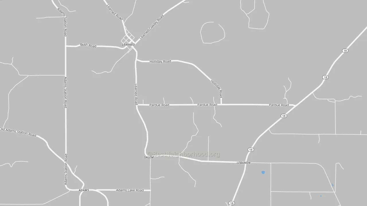 Transit Grade map of Learned, MS