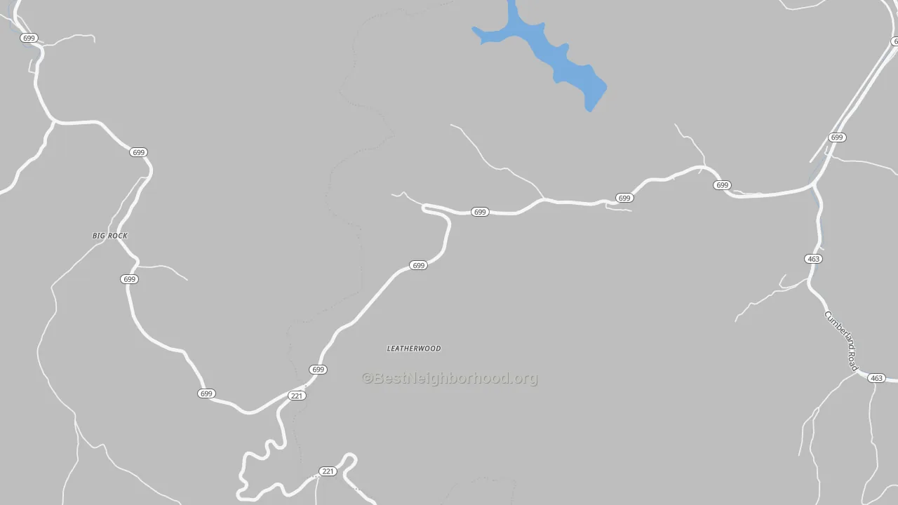 Transit Grade map of Leatherwood, KY