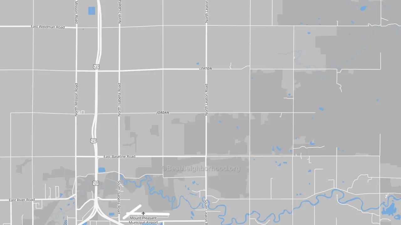 Transit Grade map of Leaton, MI