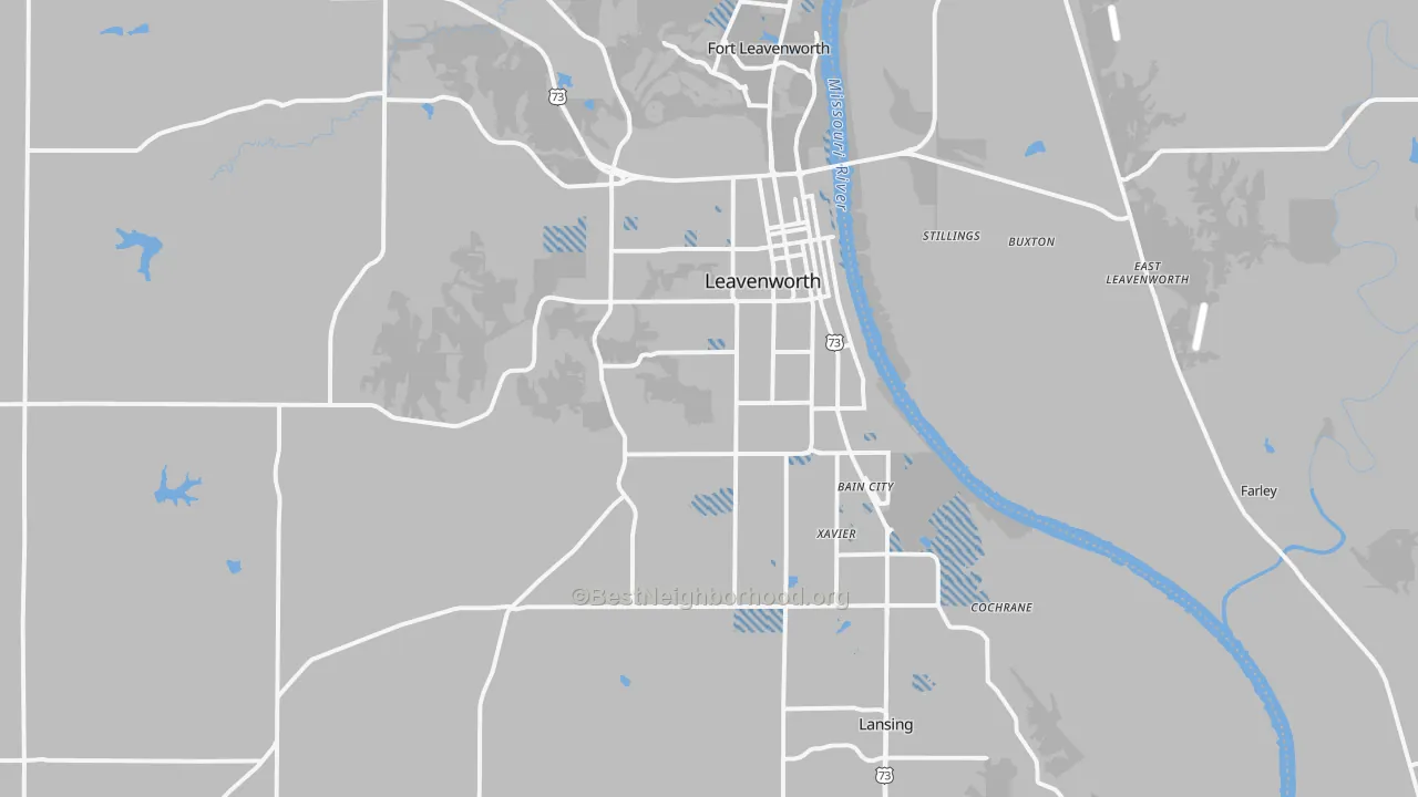 Transit Grade map of Leavenworth, KS