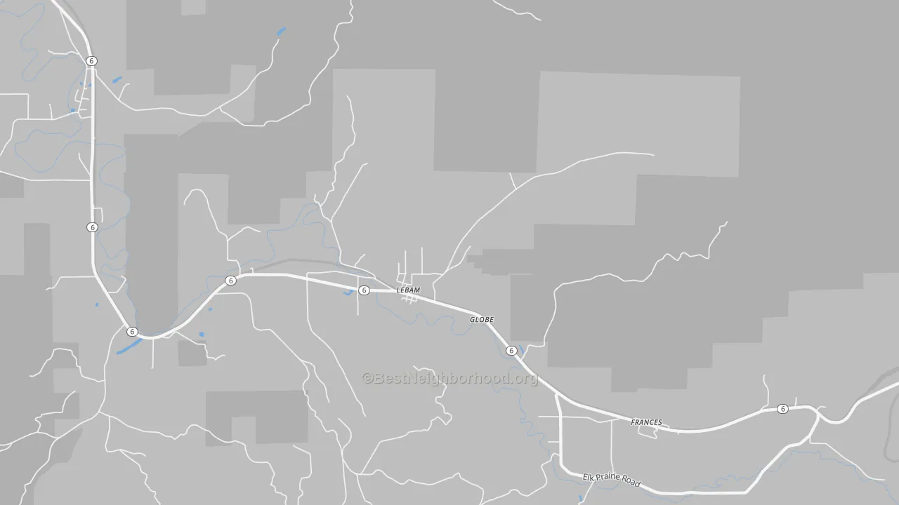 Transit Grade map of Lebam, WA