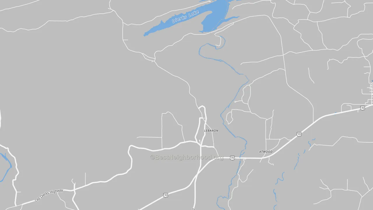 Transit Grade map of Lebanon, AR