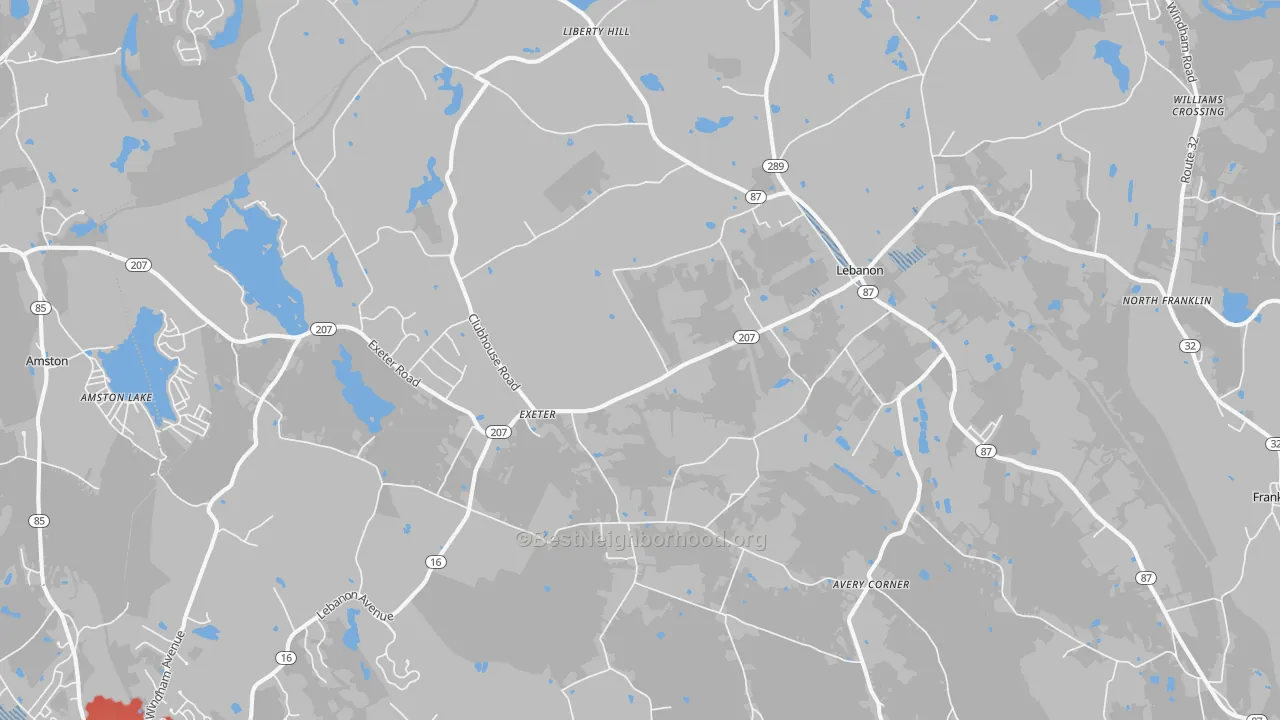 Transit Grade map of Lebanon, CT