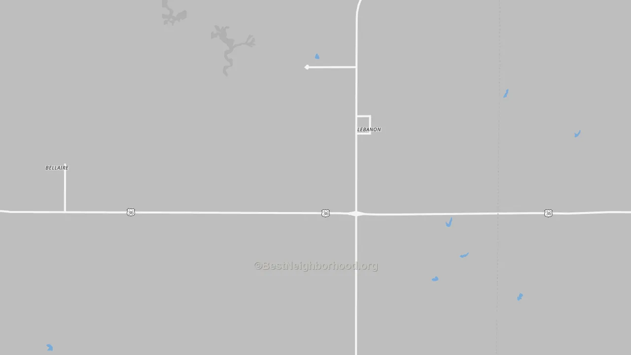 Transit Grade map of Lebanon, KS