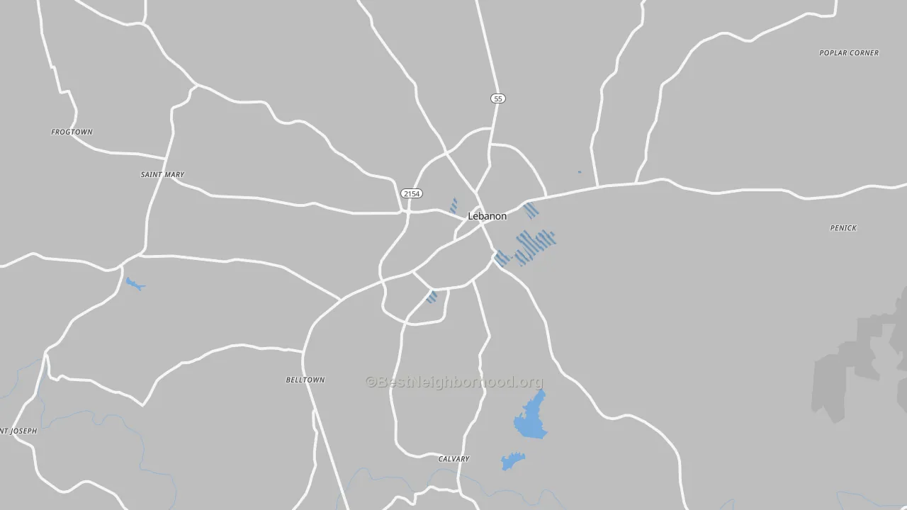 Transit Grade map of Lebanon, KY