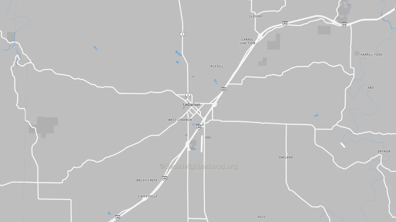Transit Grade map of Lebanon, MO