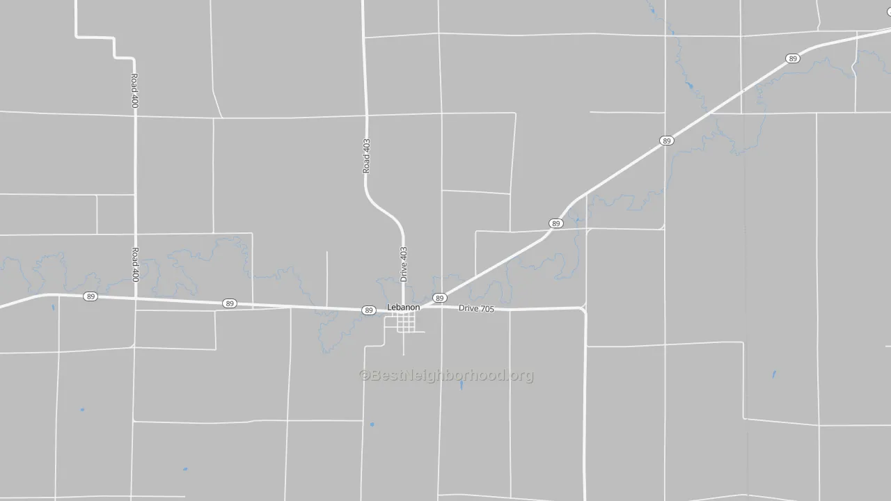 Transit Grade map of Lebanon, NE