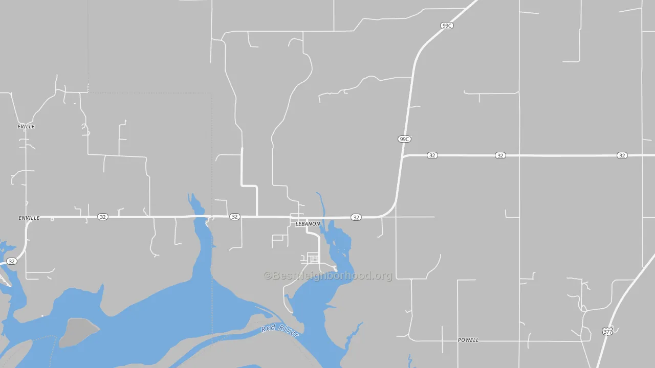 Transit Grade map of Lebanon, OK