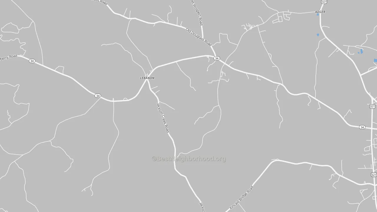 Transit Grade map of Lebanon, SC