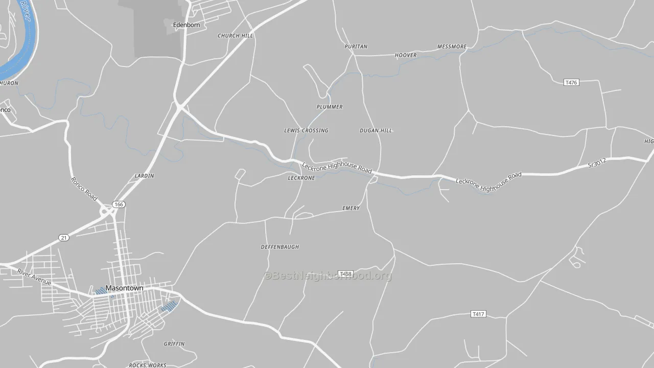 Transit Grade map of Leckrone, PA