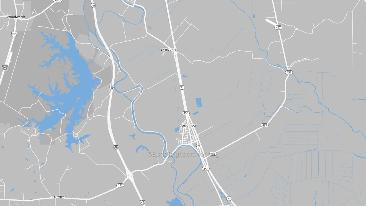 Transit Grade map of Lecompte, LA