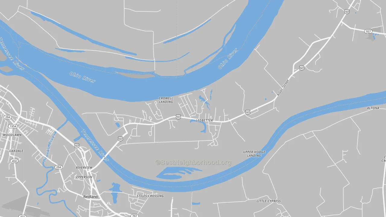 Transit Grade map of Ledbetter, KY
