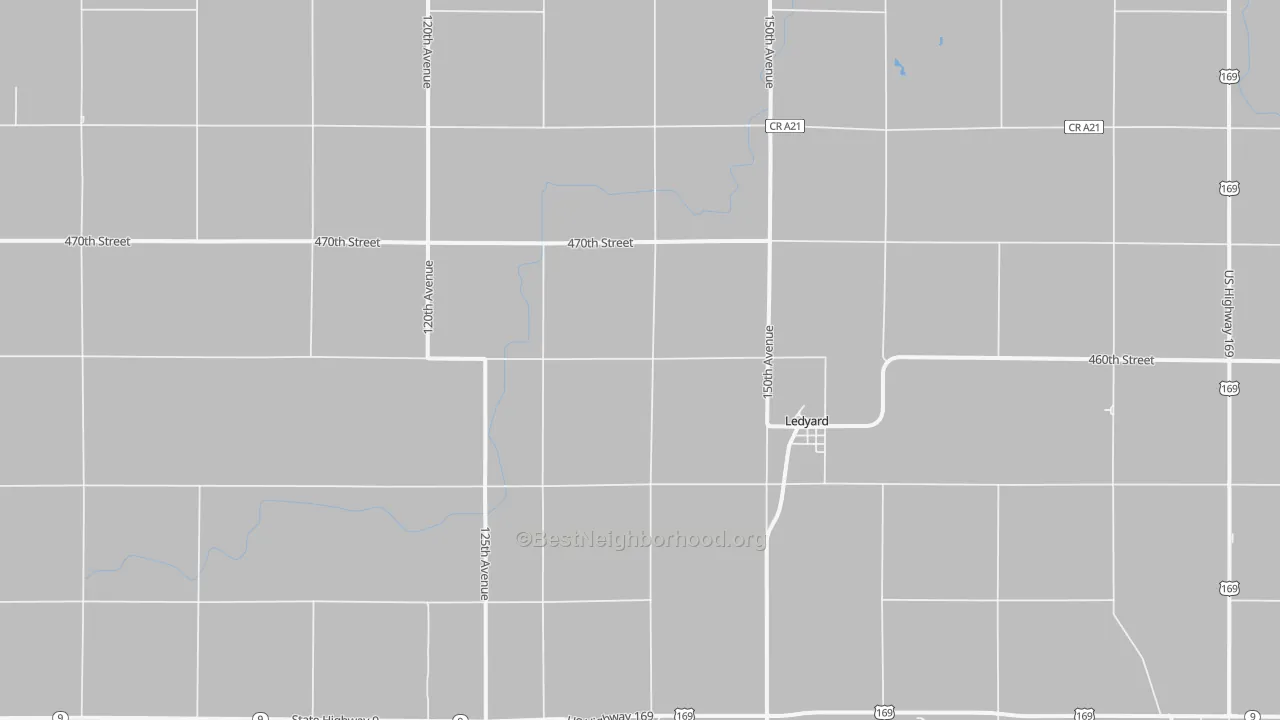 Transit Grade map of Ledyard, IA