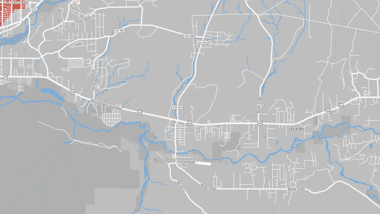 Transit Grade map of Lee Acres, NM
