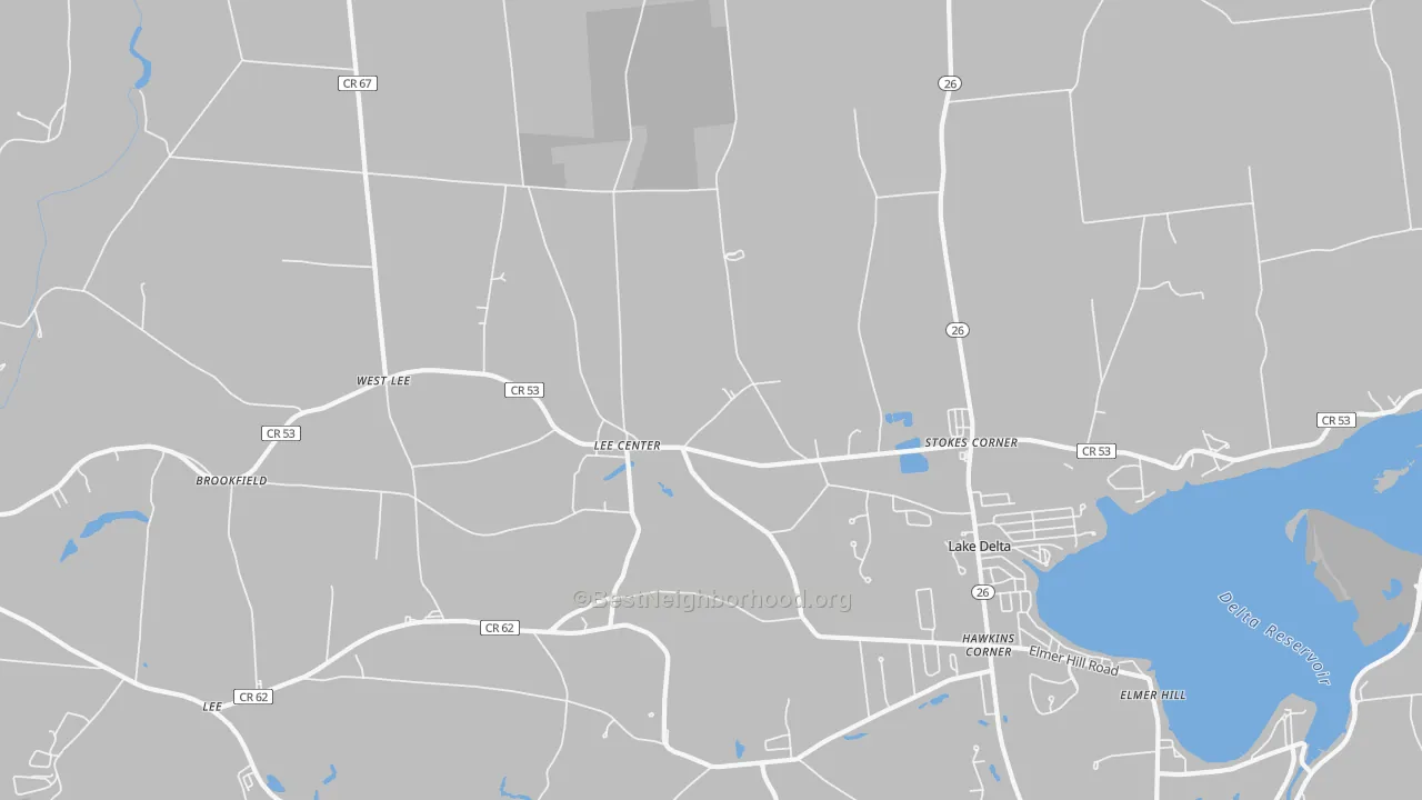 Transit Grade map of Lee Center, NY