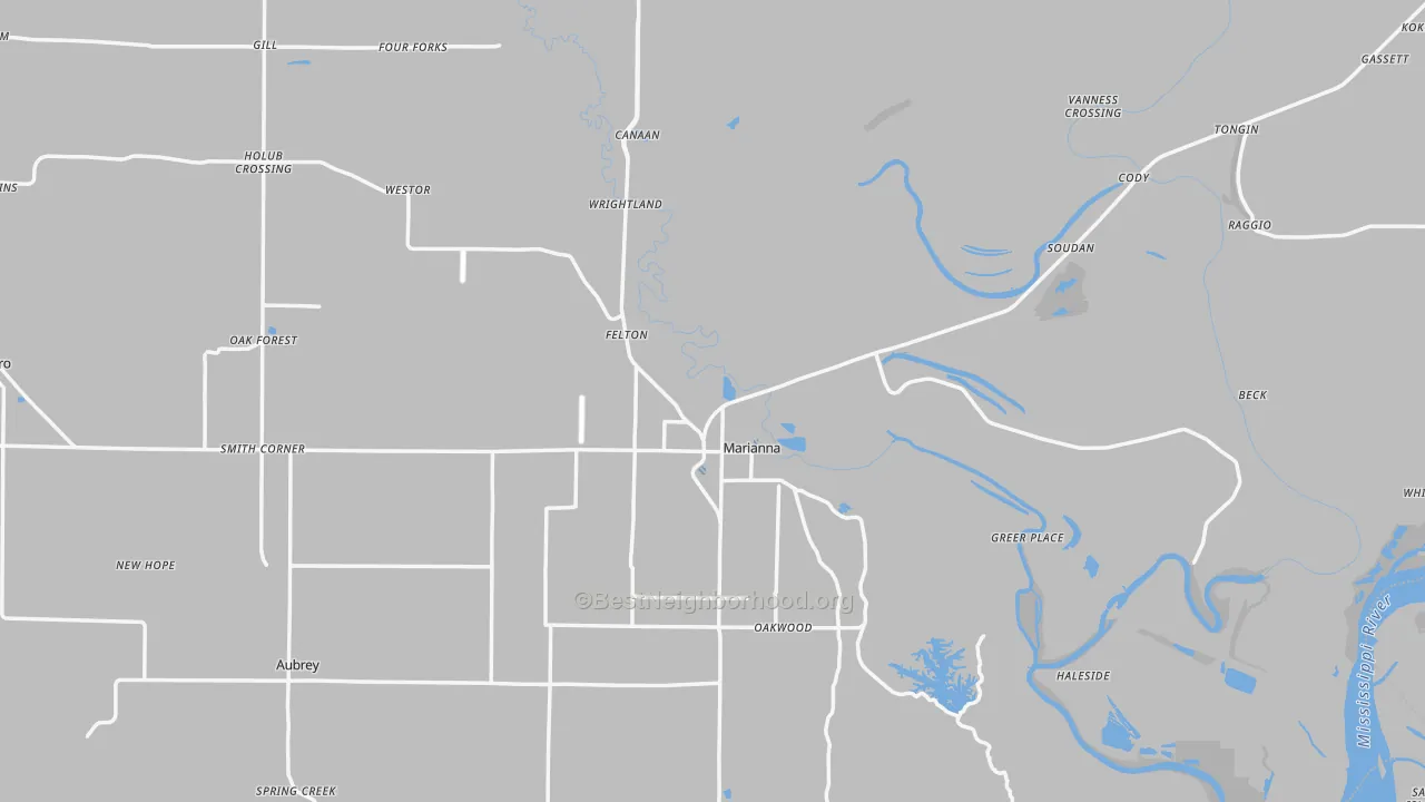 Transit Grade map of Lee County, AR