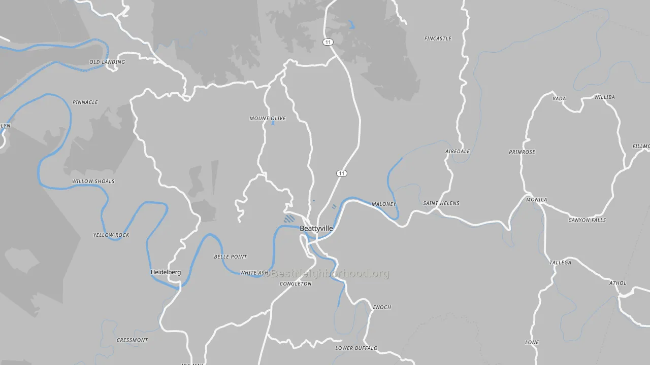 Transit Grade map of Lee County, KY
