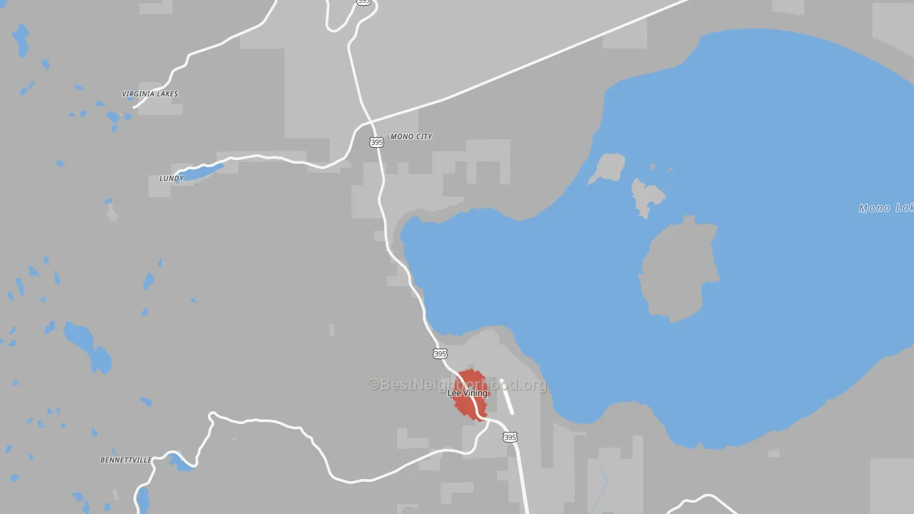 Transit Grade map of Lee Vining, CA