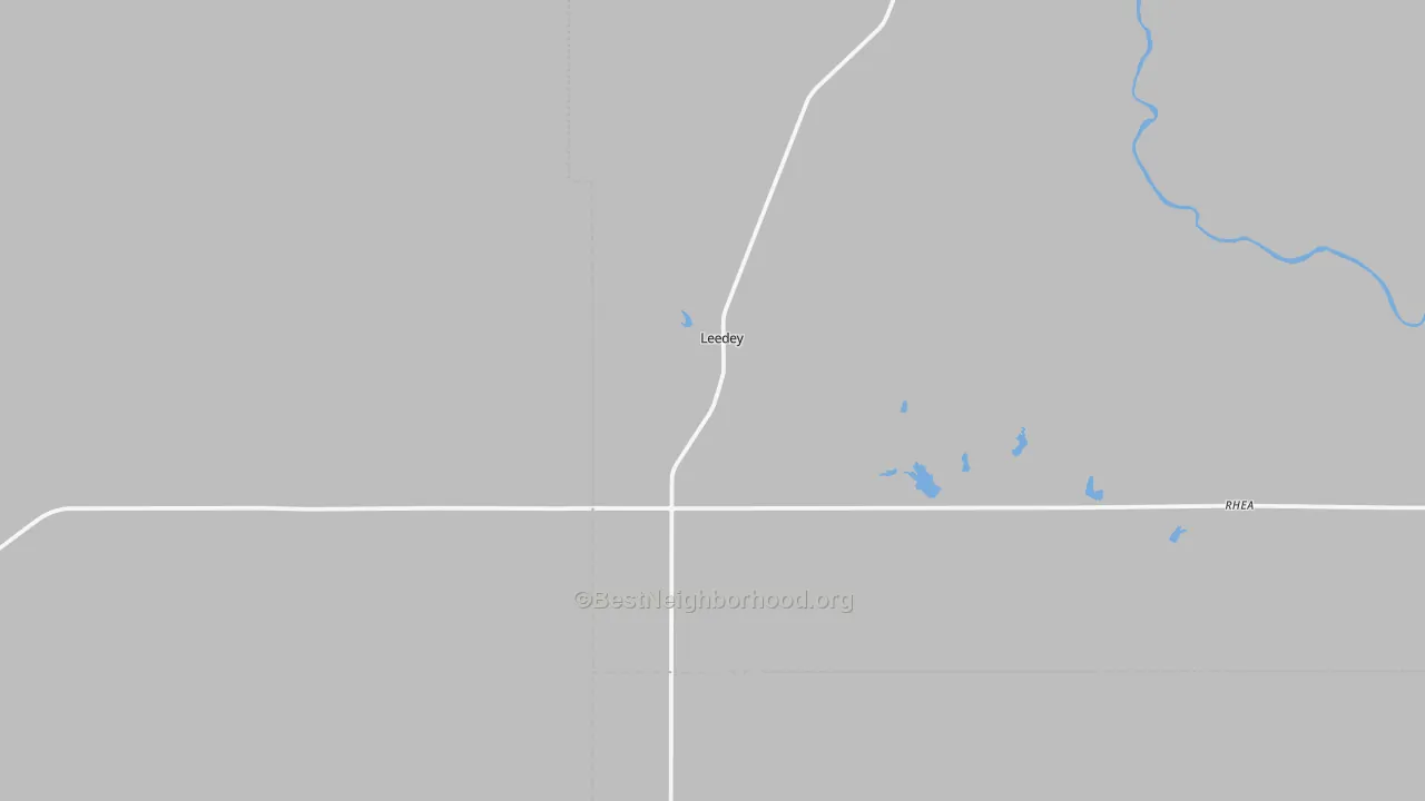 Transit Grade map of Leedey, OK