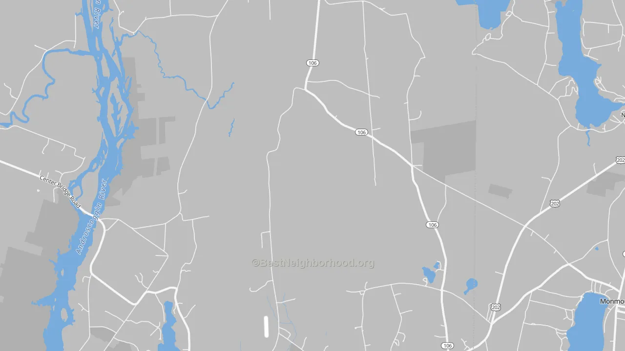 Transit Grade map of Leeds, ME